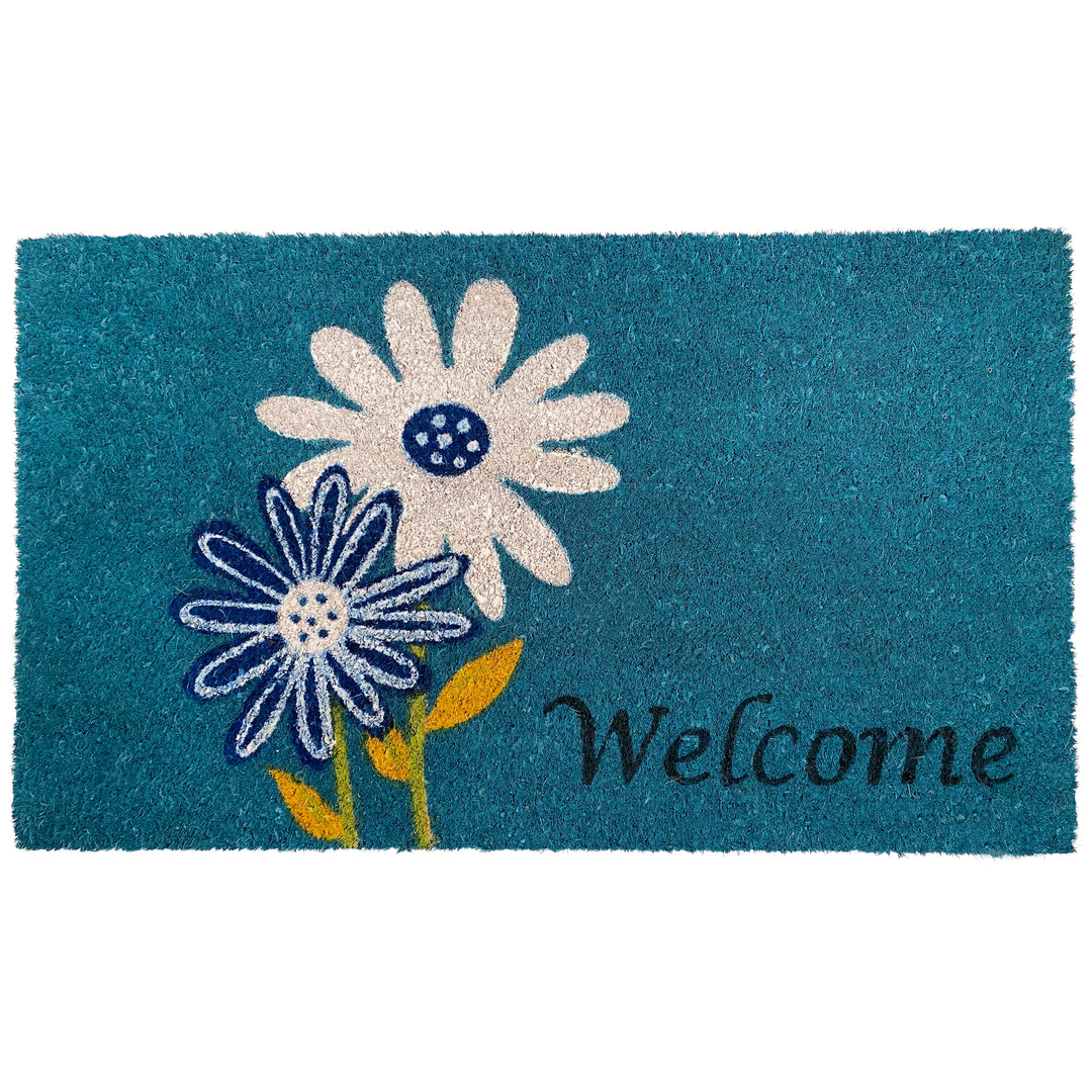 Daisy Welcome Doormat 17"x29"
