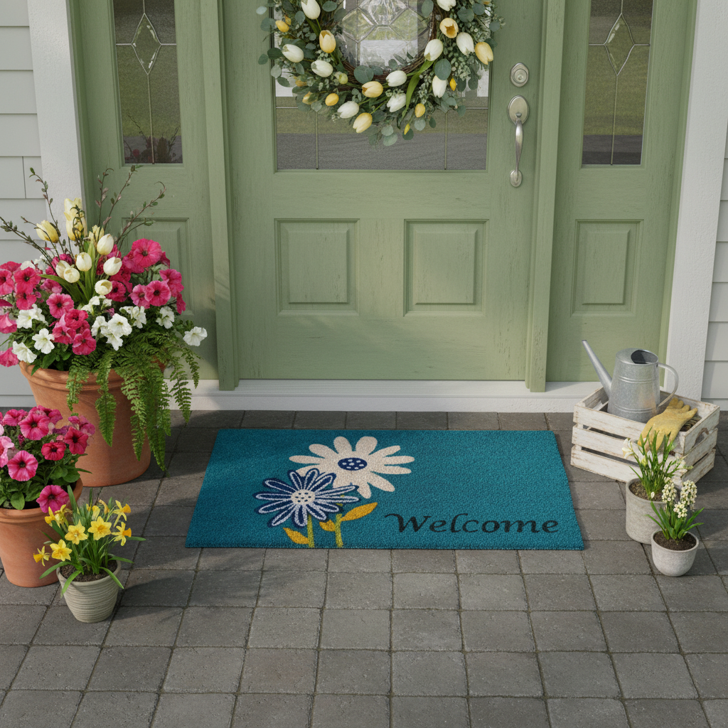 Daisy Welcome Doormat