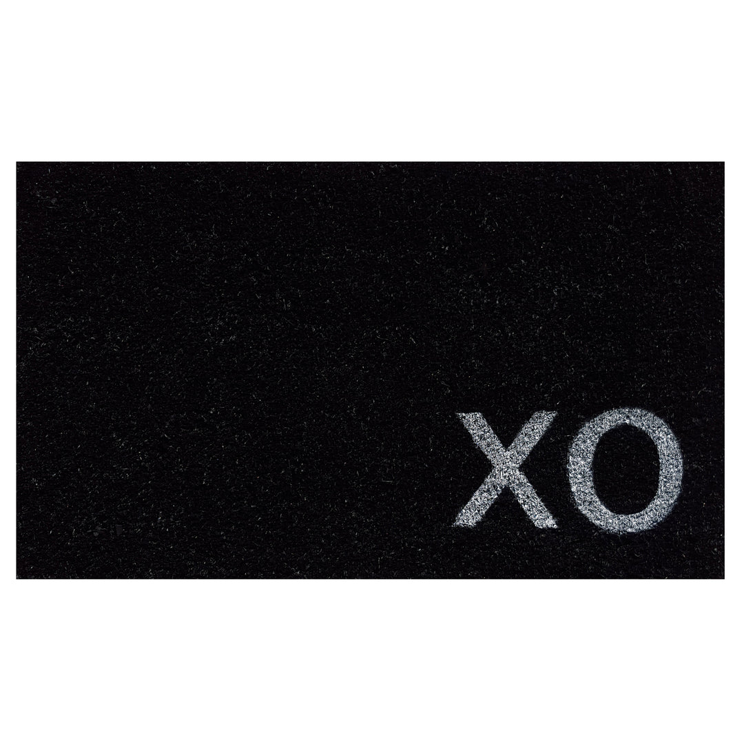 Black XO Doormat 17"x29"