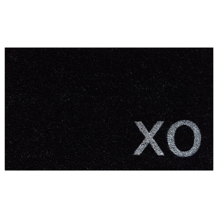 Black XO Doormat 17"x29"
