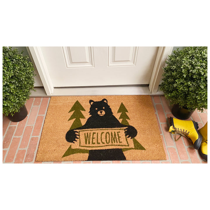 Bear Greeting Doormat 17"x29"