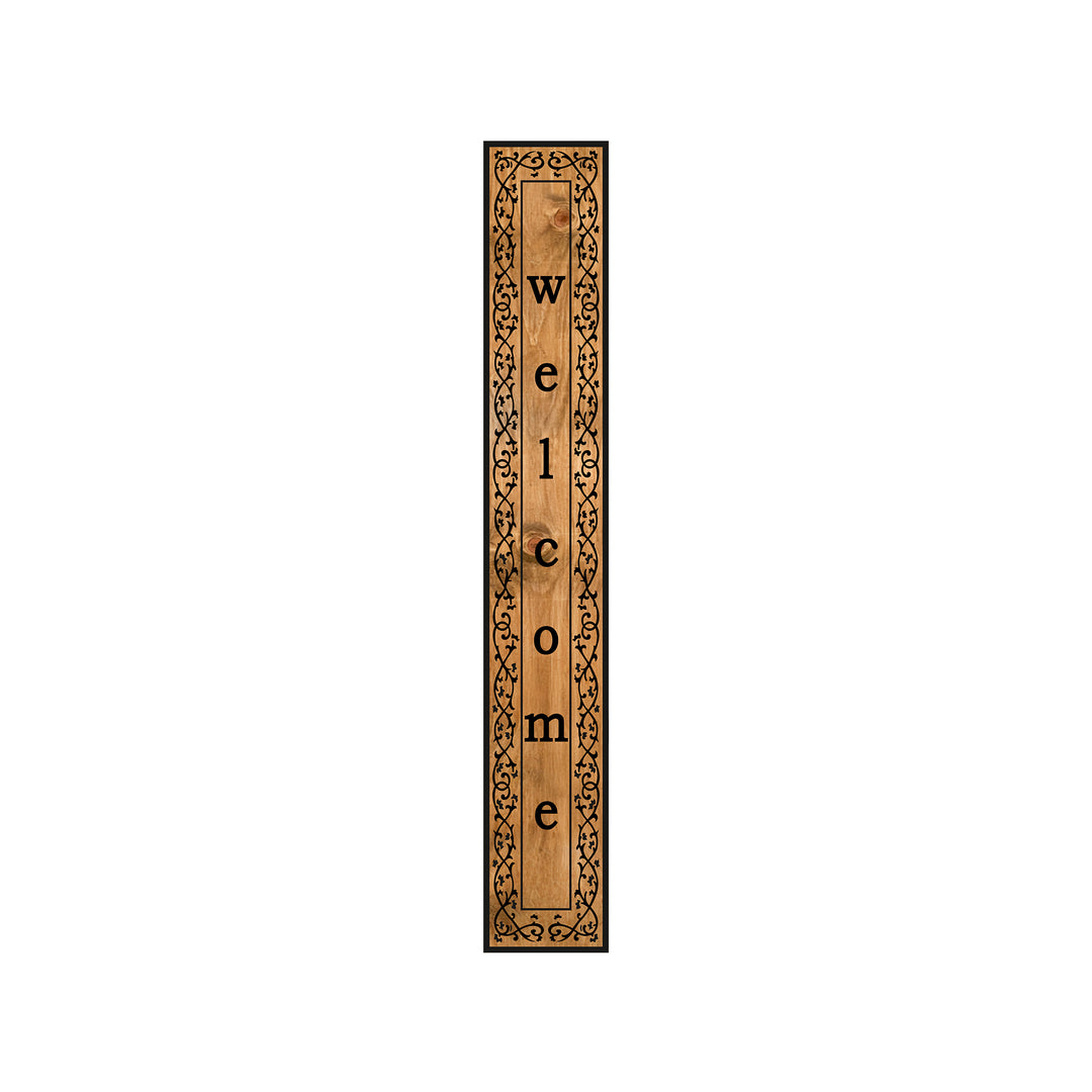 Scroll Welcome Porch Leaner