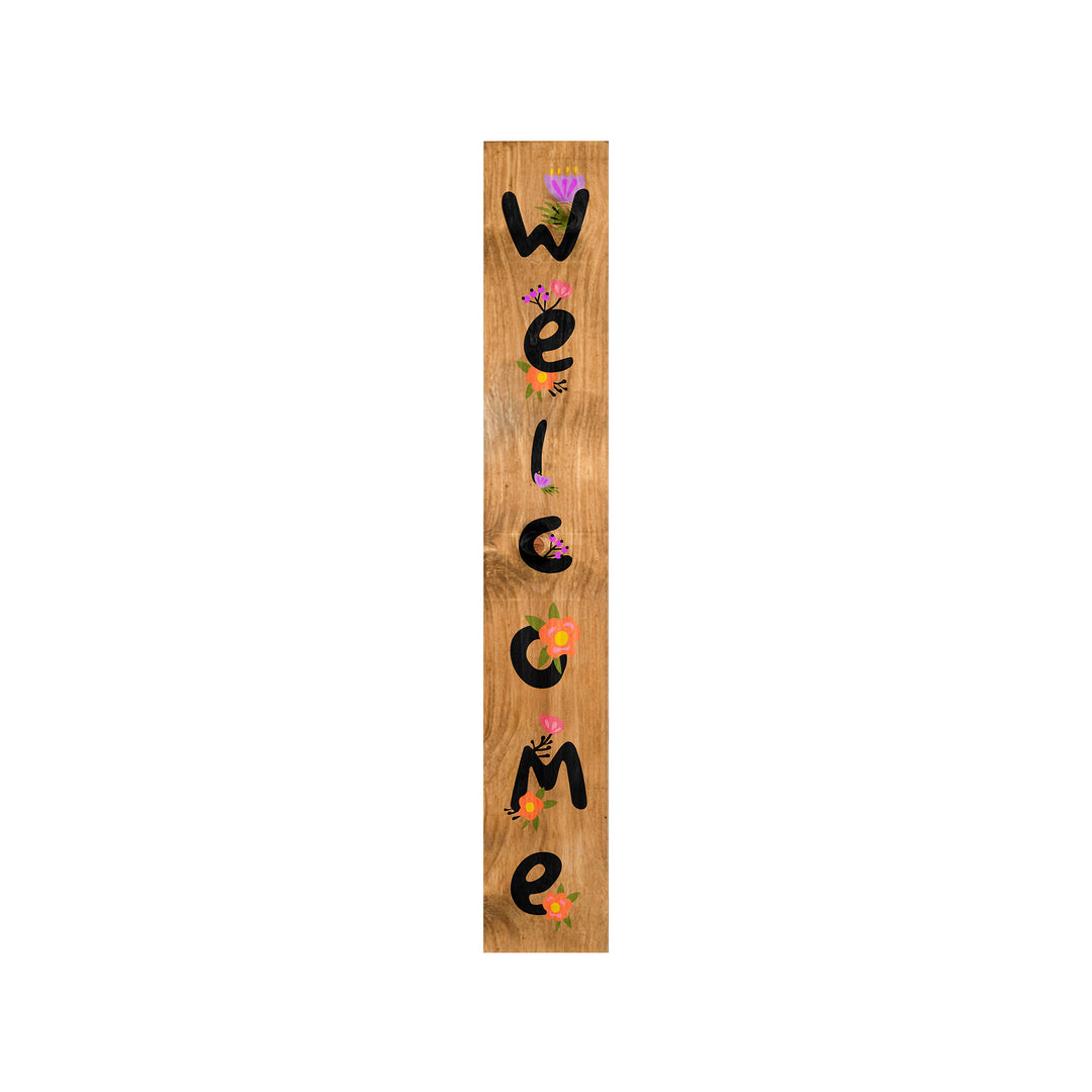 Floral Welcome Porch Leaner