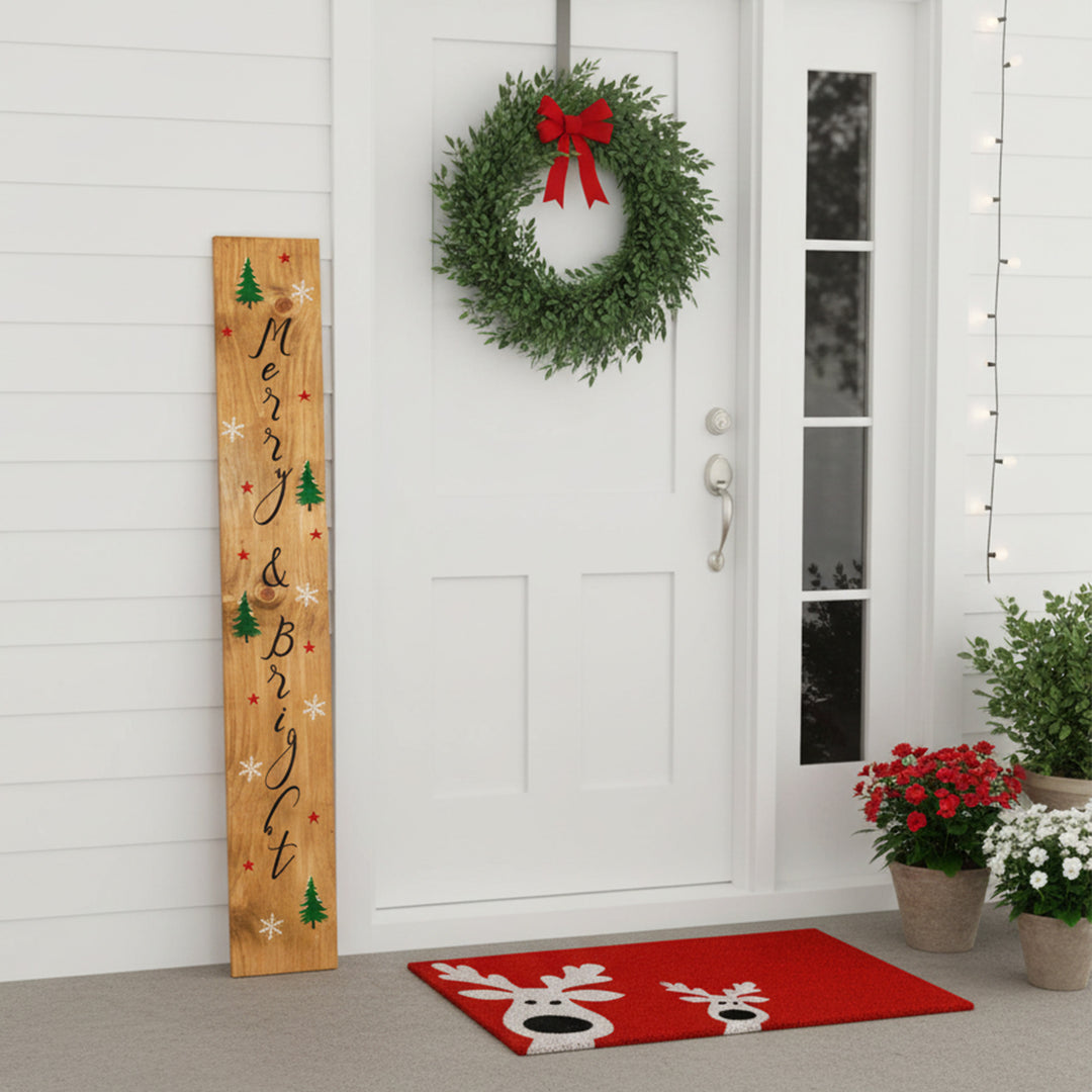 Festive Merry & Bright Porch Leaner