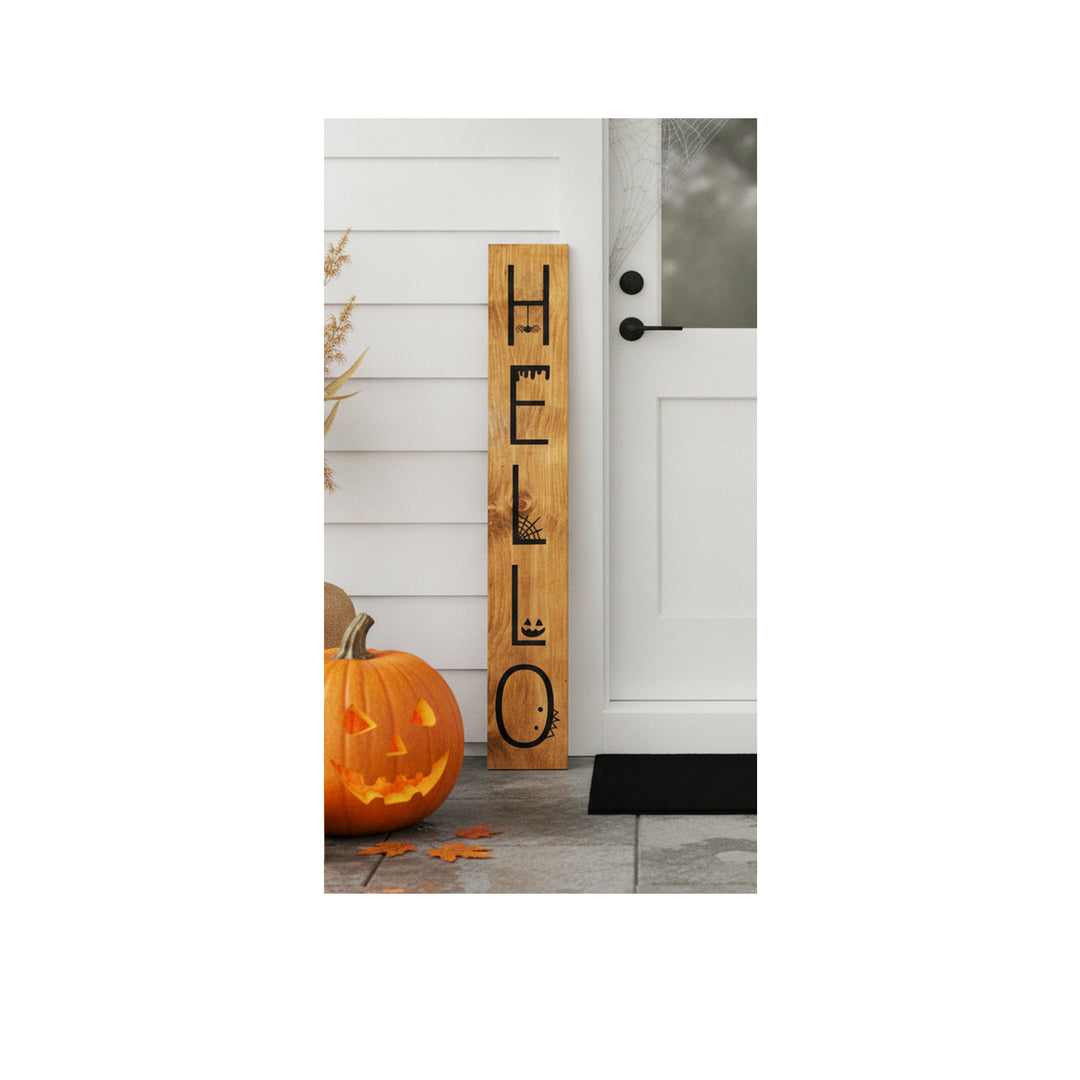 Spooky Hello Porch Leaner
