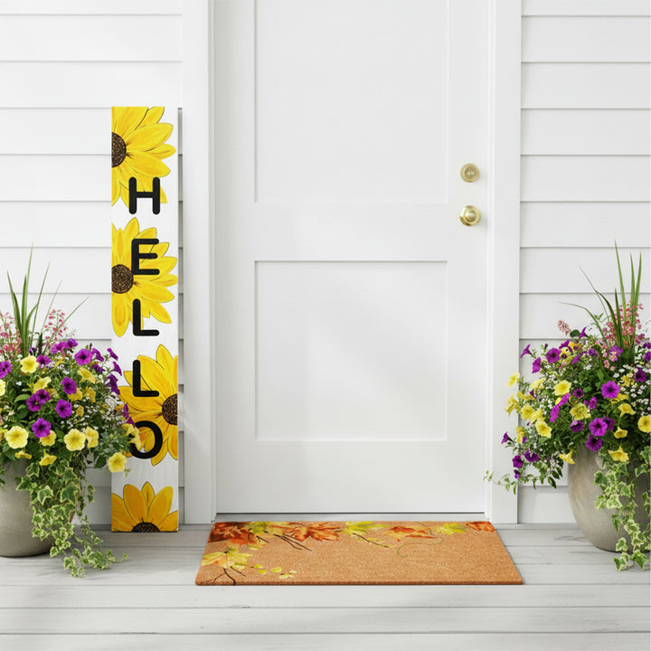 Sunflower Hello Porch Leaner
