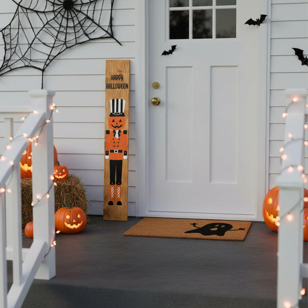 Pumpkin Nutcracker Porch Leaner
