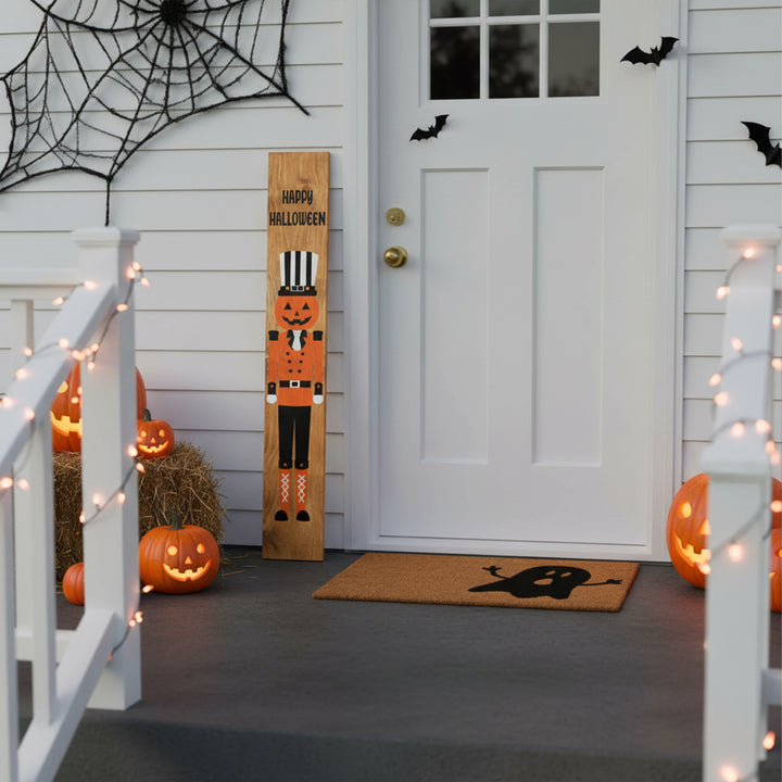 Pumpkin Nutcracker Porch Leaner