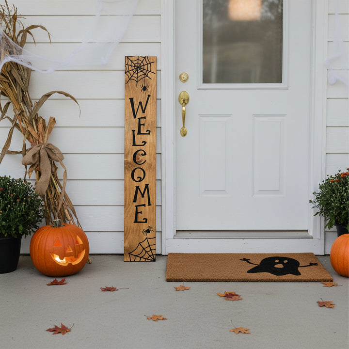 Spider Web Welcome Porch Leaner