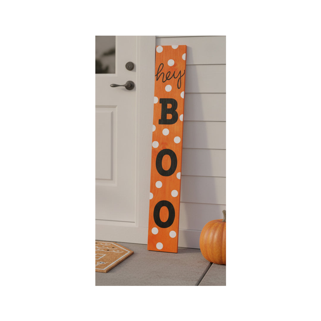 Polka Dot Black Boo Porch Leaner