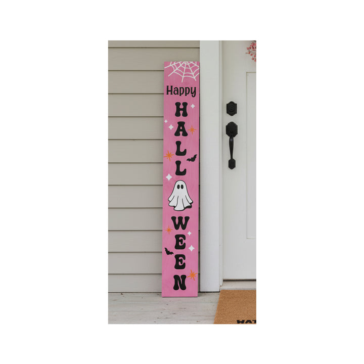 Pretty in Pink Halloween Porch Leaner