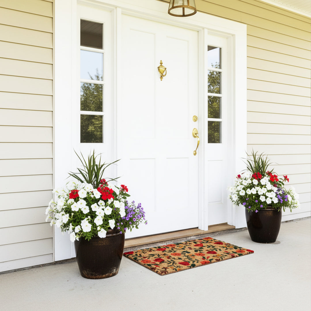 Scarlet Blooms Doormat