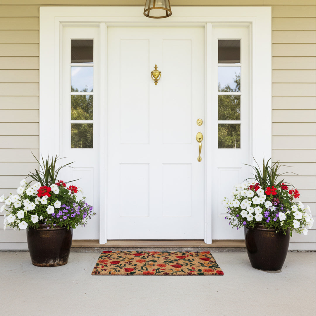 Scarlet Blooms Doormat