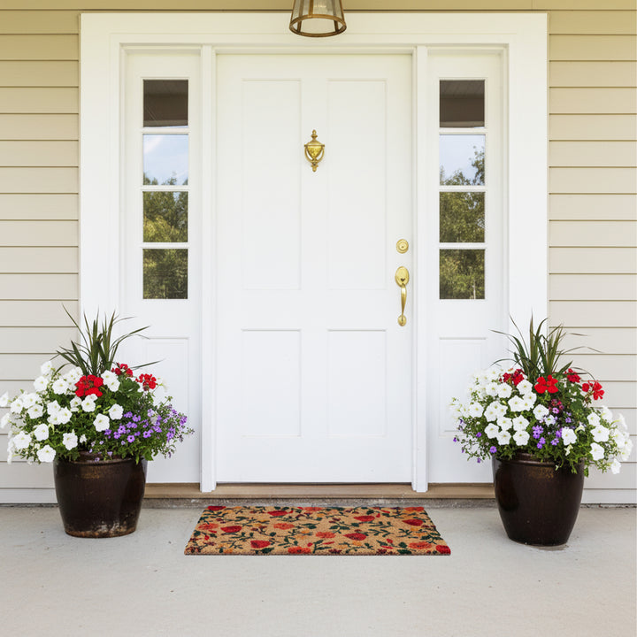 Scarlet Blooms Doormat