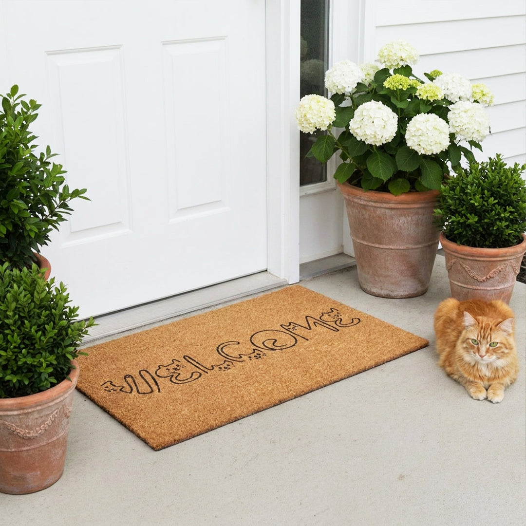 Whiskered Welcome Doormat