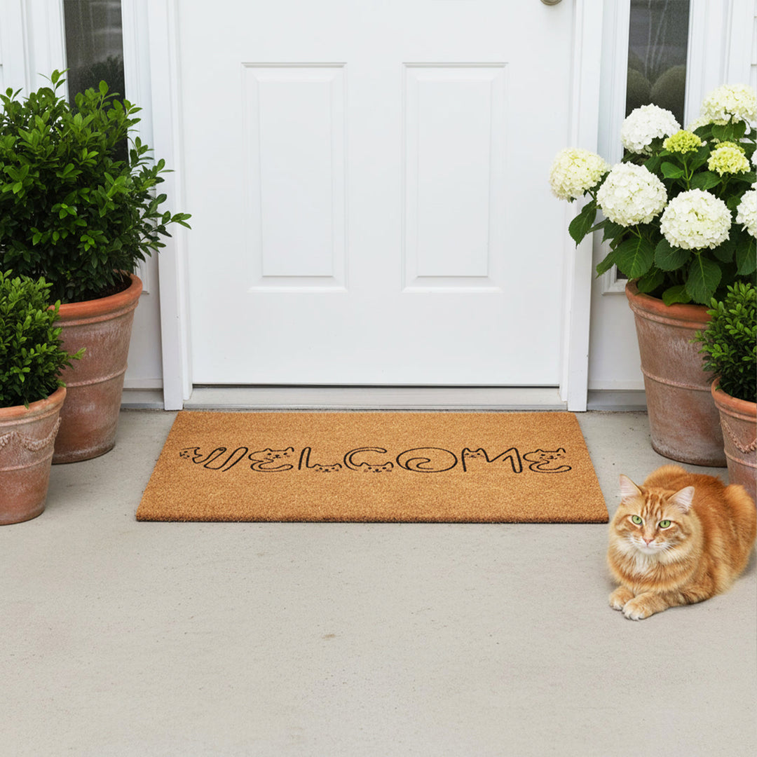 Whiskered Welcome Doormat