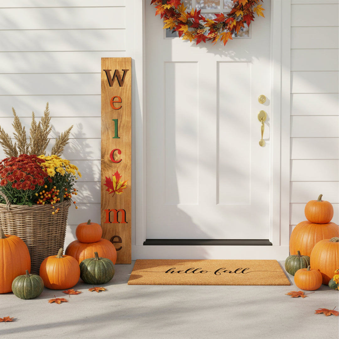Autumn Welcome Porch Leaner
