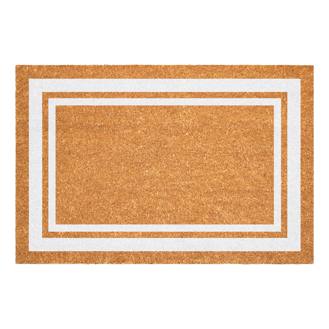White Border Doormat