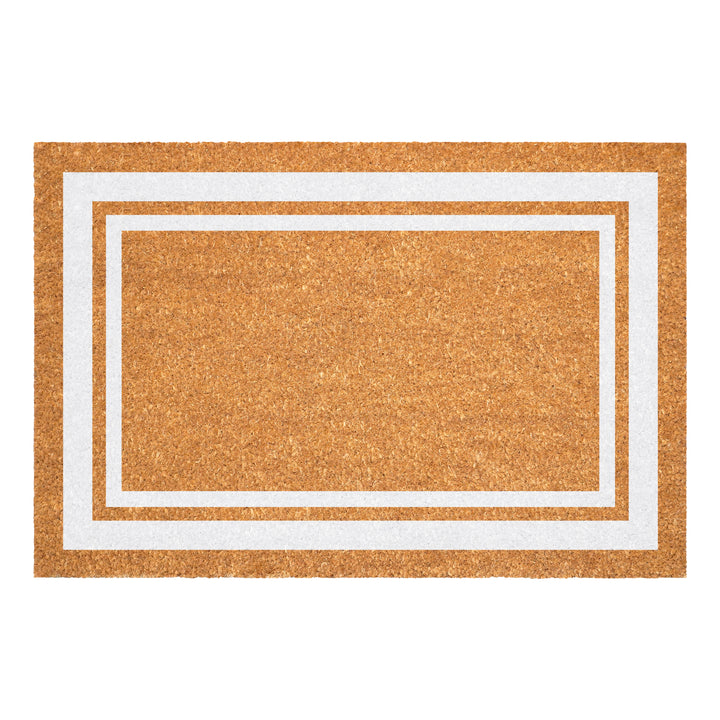 White Border Doormat