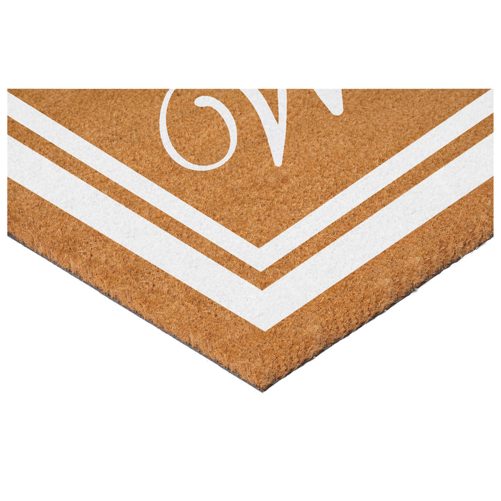White Border Welcome Doormat