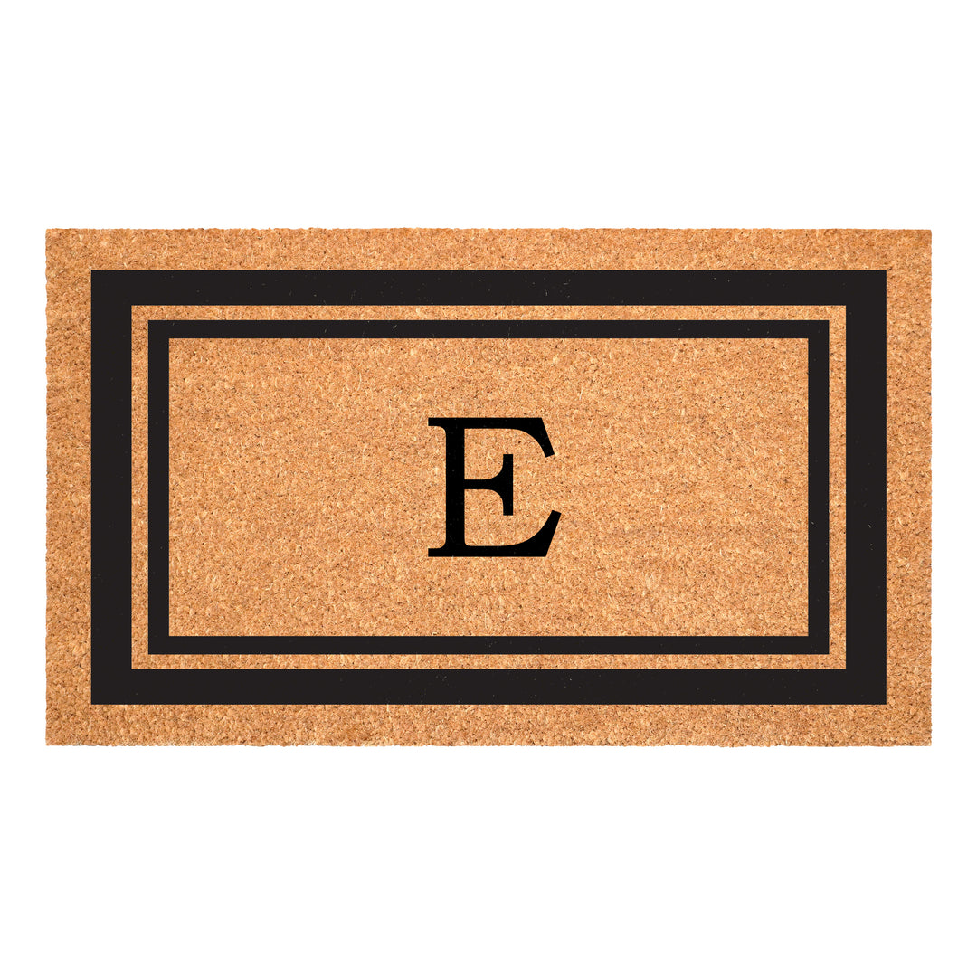 Black Border Monogram Doormat