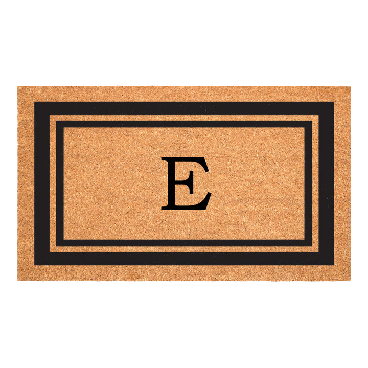 Black Border Monogram Doormat