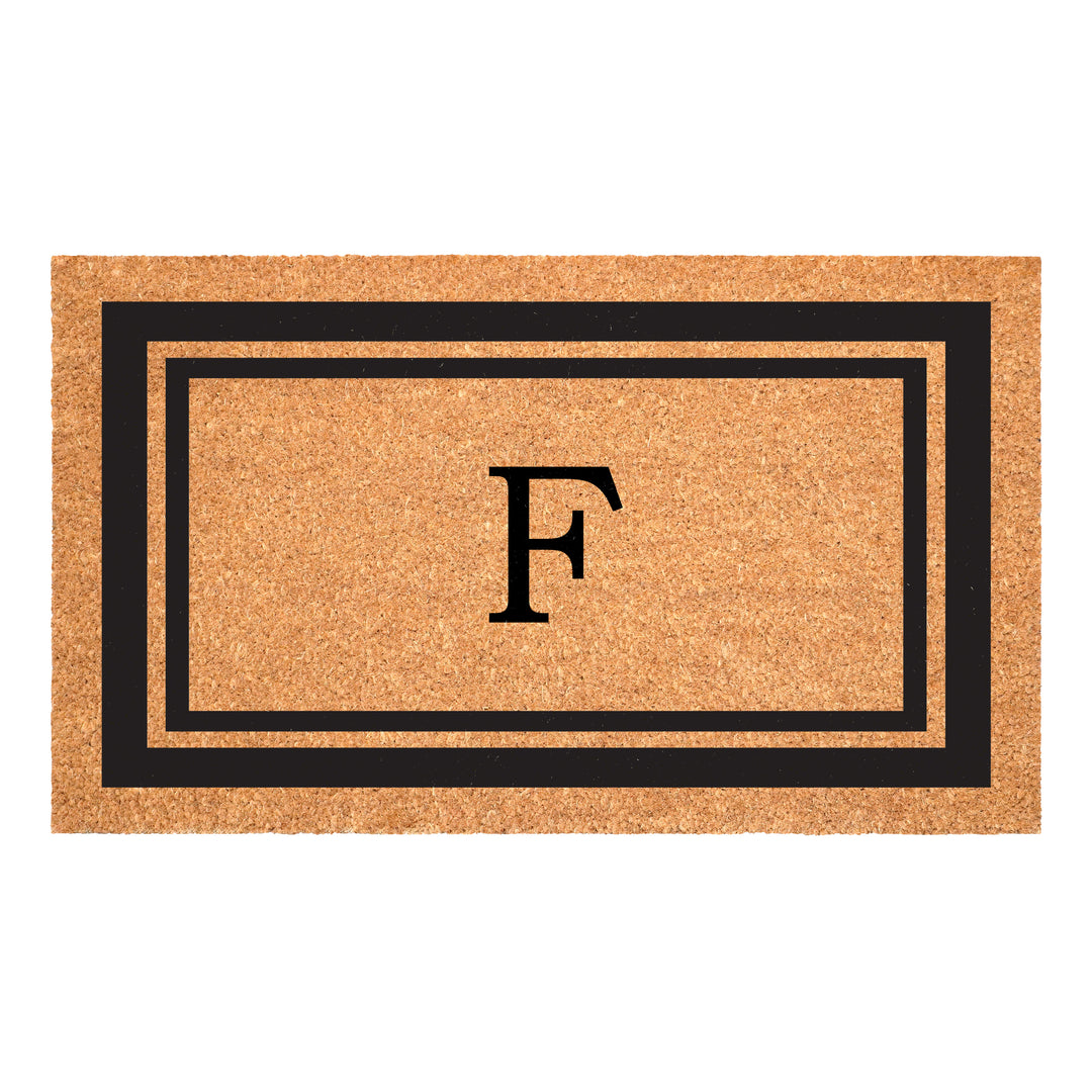 Black Border Monogram Doormat