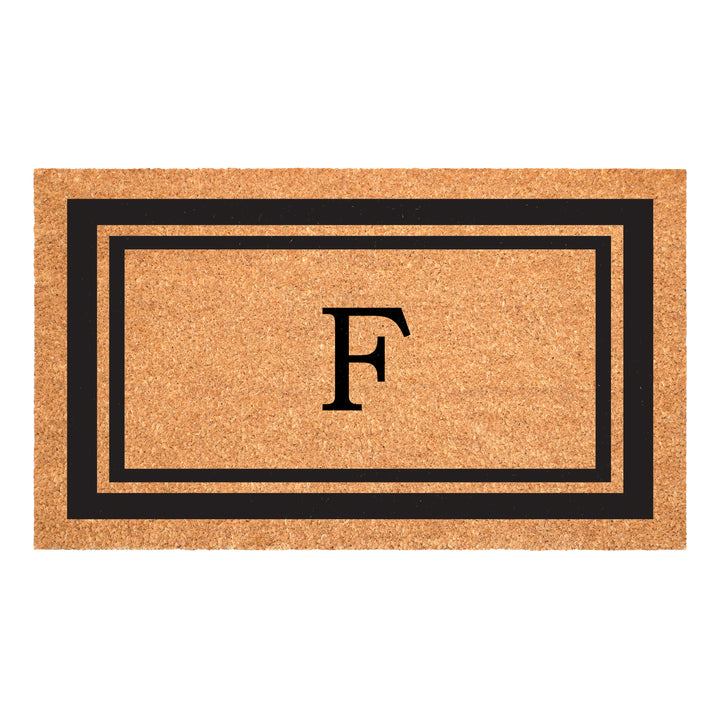 Black Border Monogram Doormat