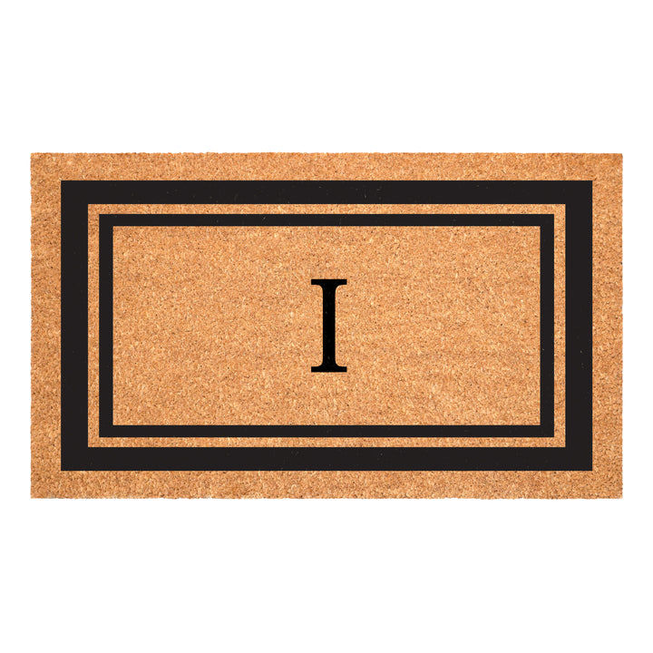Black Border Monogram Doormat