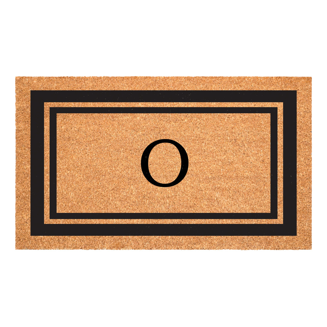 Black Border Monogram Doormat