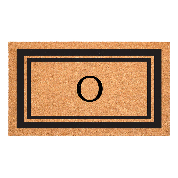 Black Border Monogram Doormat
