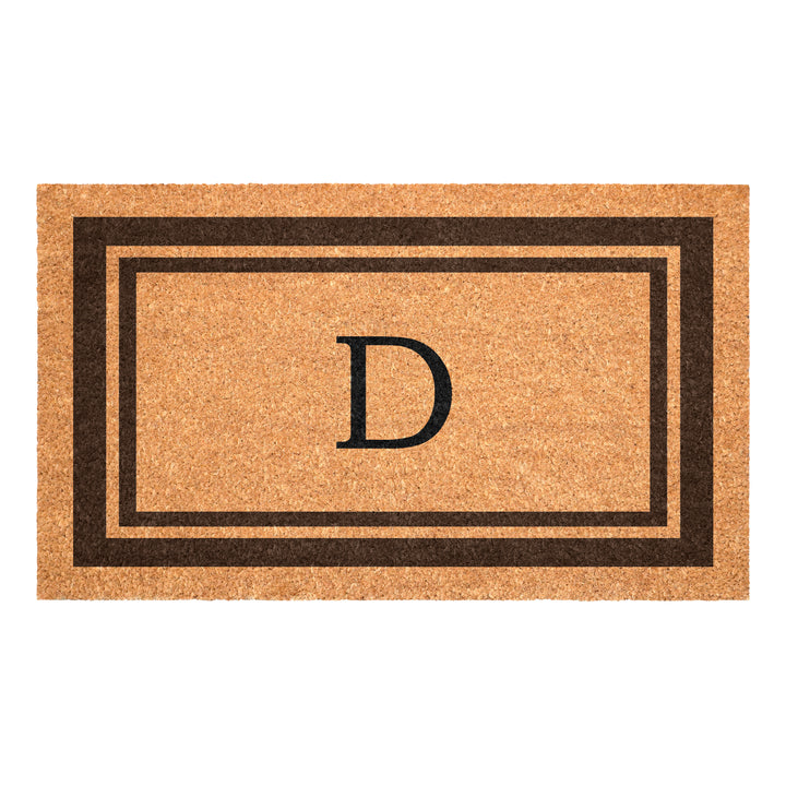 Brown Border Monogram Doormat