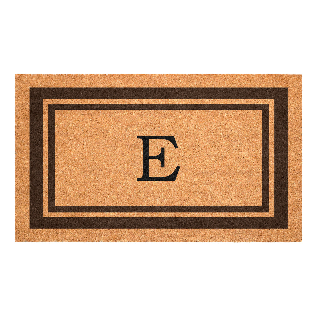 Brown Border Monogram Doormat