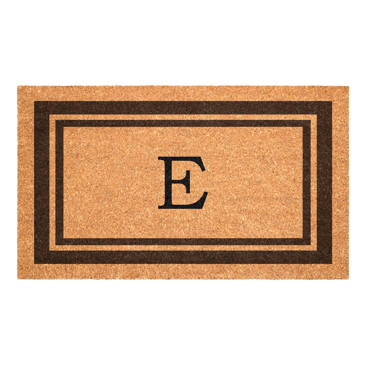 Brown Border Monogram Doormat