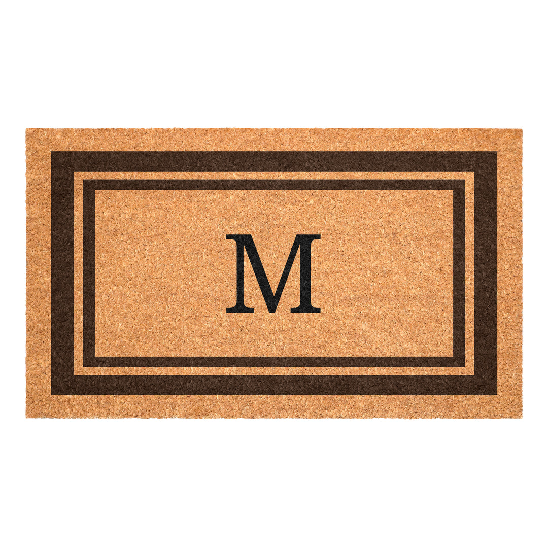 Brown Border Monogram Doormat