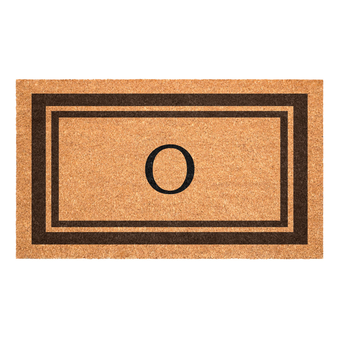 Brown Border Monogram Doormat