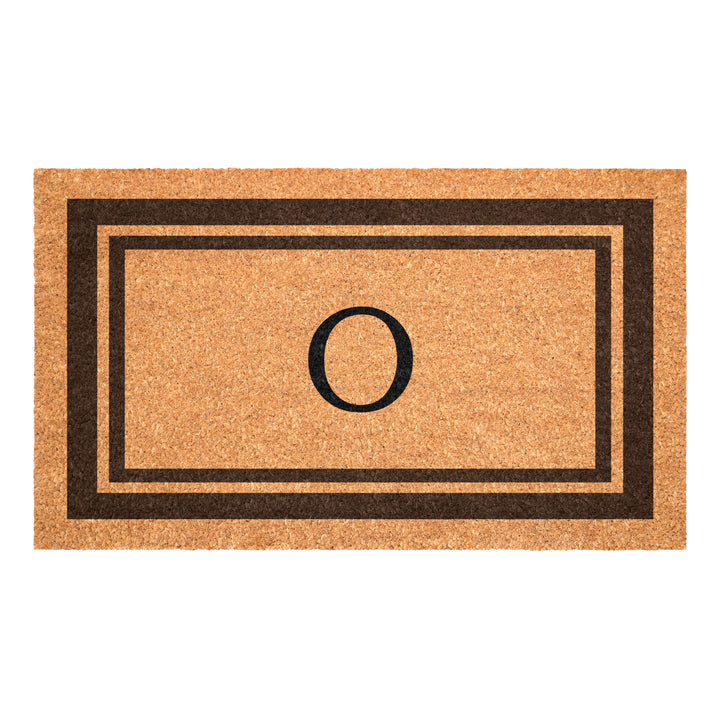 Brown Border Monogram Doormat