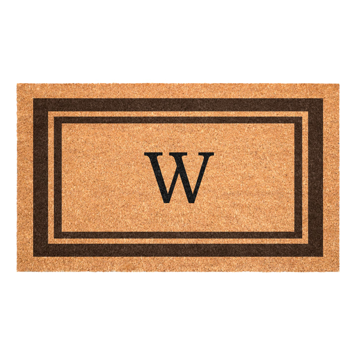 Brown Border Monogram Doormat