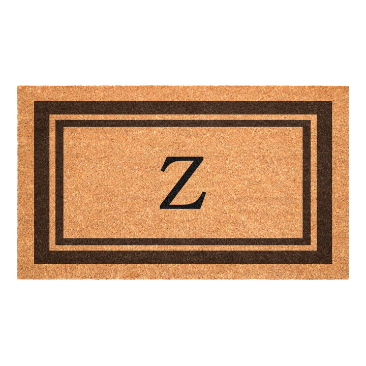 Brown Border Monogram Doormat