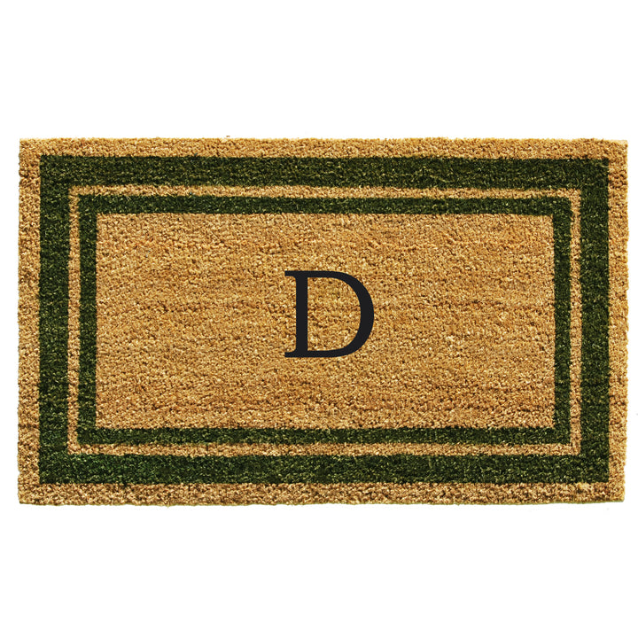 Sage Green Border Monogram Doormat
