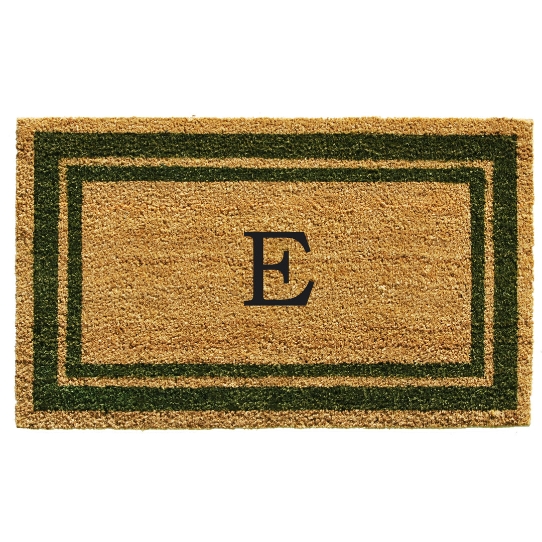 Sage Green Border Monogram Doormat
