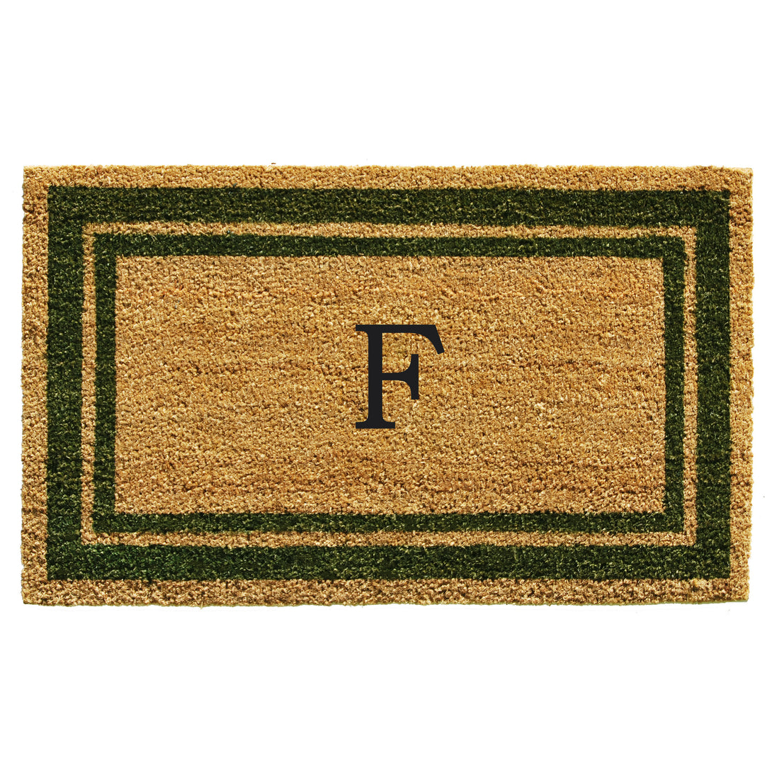Sage Green Border Monogram Doormat