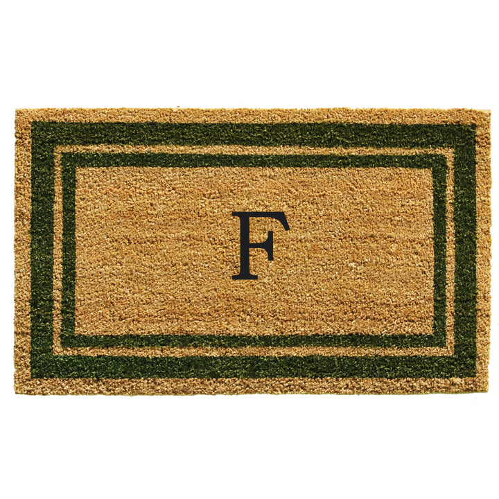 Sage Green Border Monogram Doormat