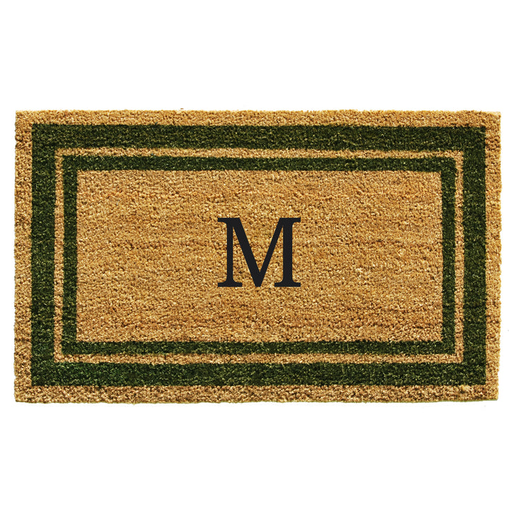 Sage Green Border Monogram Doormat