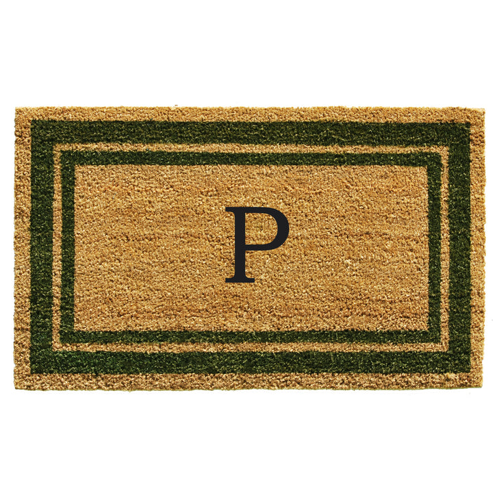 Sage Green Border Monogram Doormat
