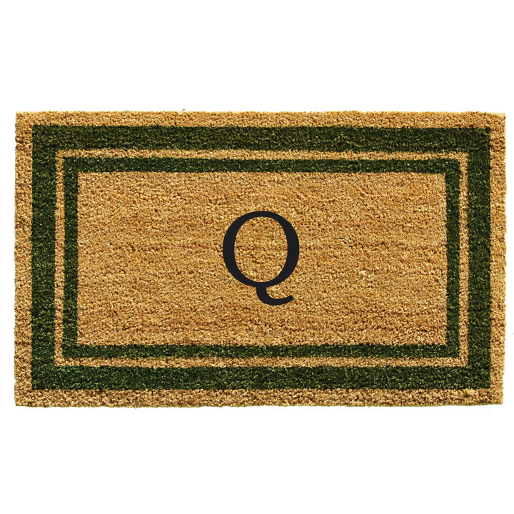 Sage Green Border Monogram Doormat