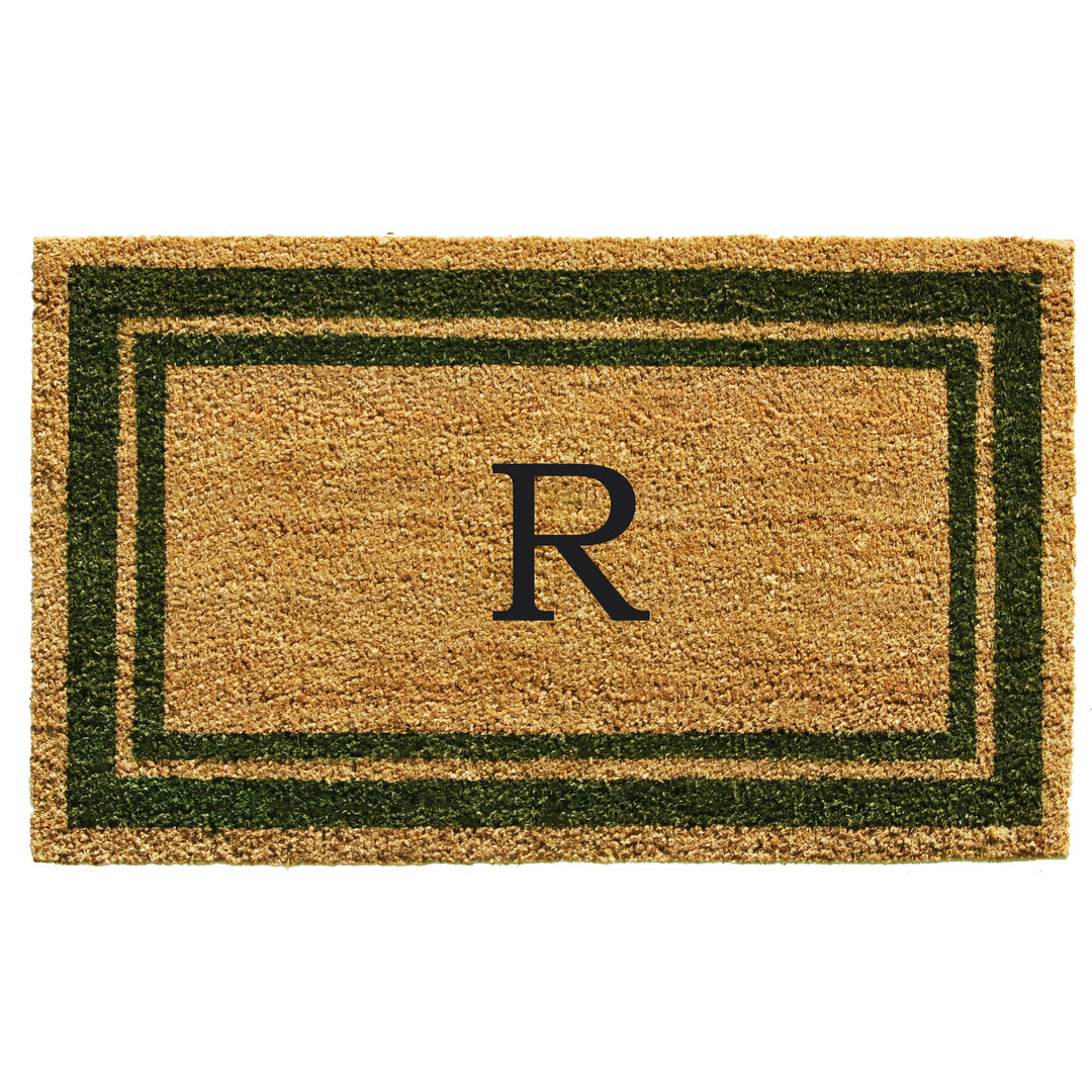 Sage Green Border Monogram Doormat
