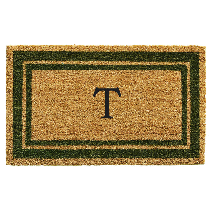 Sage Green Border Monogram Doormat