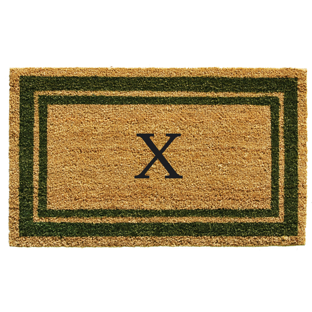 Sage Green Border Monogram Doormat