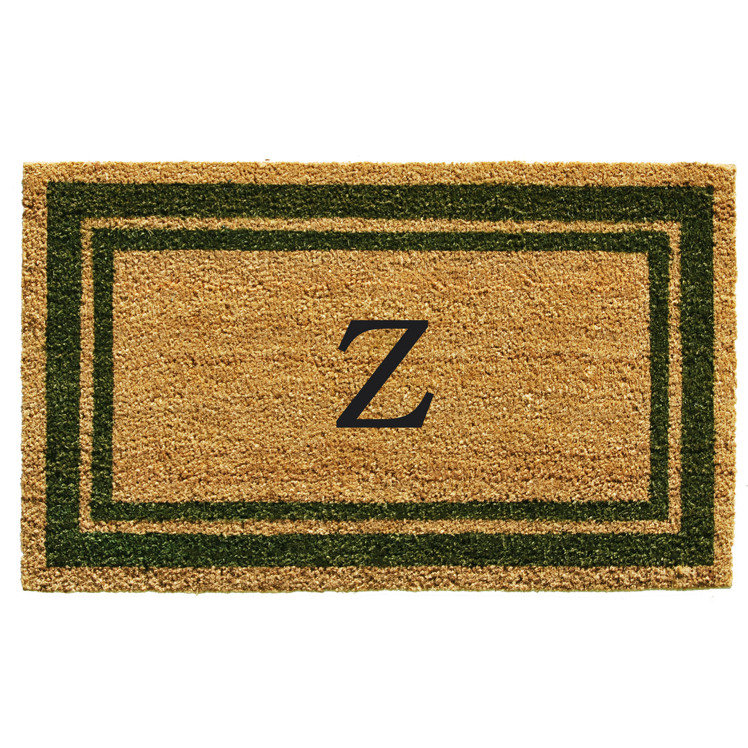 Sage Green Border Monogram Doormat